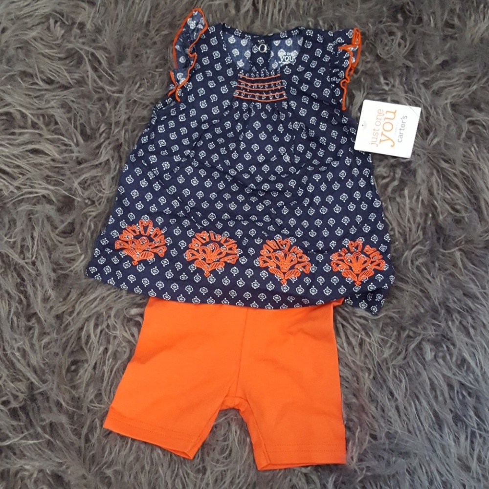 NWT Navy and Orange Set